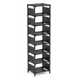 HOME USE υφασμάτινη παπουτσοθήκη 7 θέσεων 33x28x128cm γκρι HUH-0132
